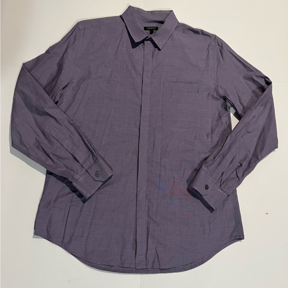 Dkny Purple Dress Shirt Long Sleeve Elegant